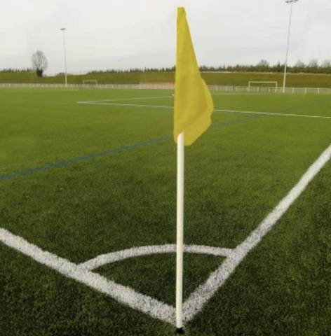 JEU DE 4 POTEAUX DE CORNER ARTICUL�S JAUNE