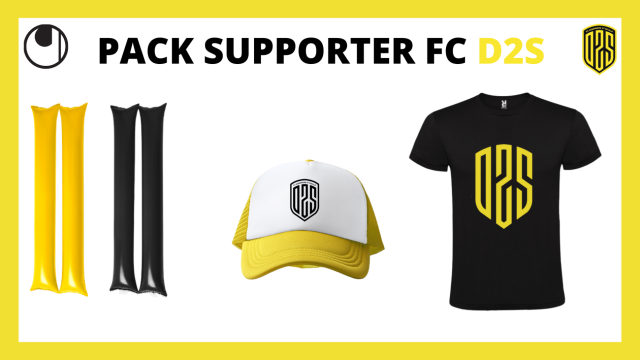 PACK SUPPORTER 2 casquette jaune et t-shirt noir
