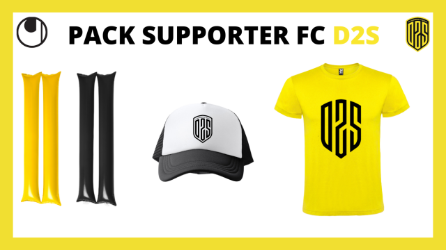 PACK SUPPORTER 2 casquette noire et t-shirt jaune